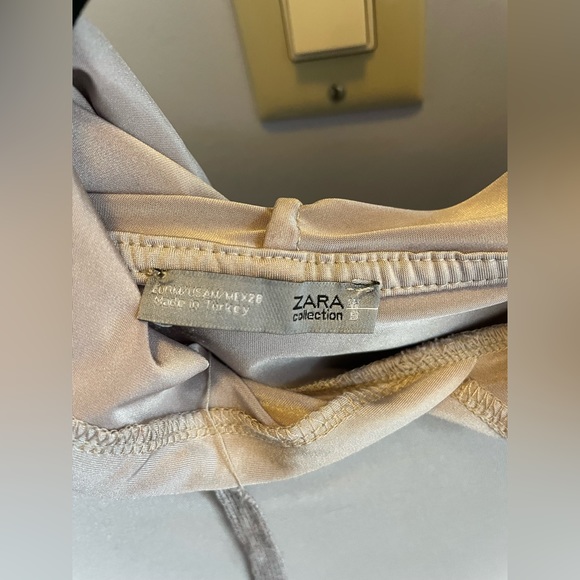 ZARA reflective cropped lilac hoodie top - Picture 2 of 4